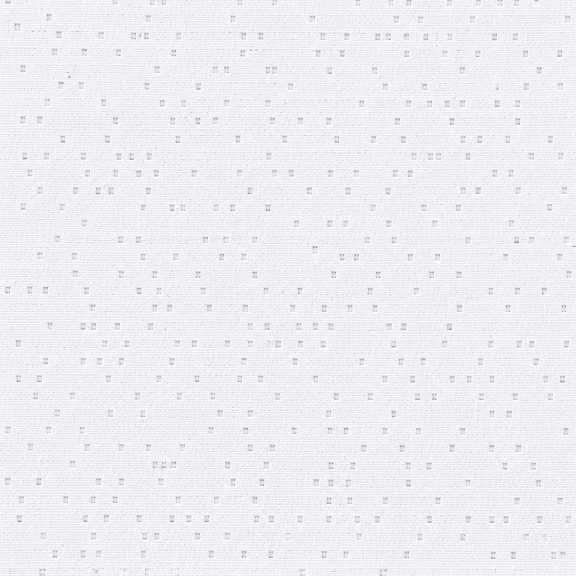 White textile with punch-card inspired holes