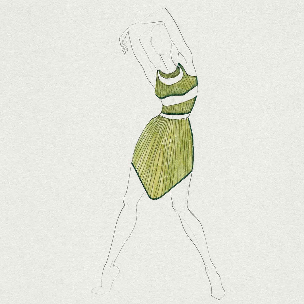 Original sketch for Orchid tide.